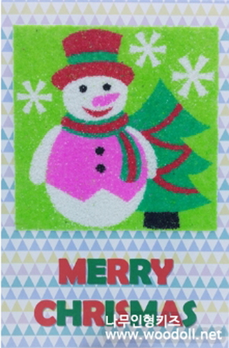 502 크리스마스 눈사람 샌드아트 데코샌드 카드만들기