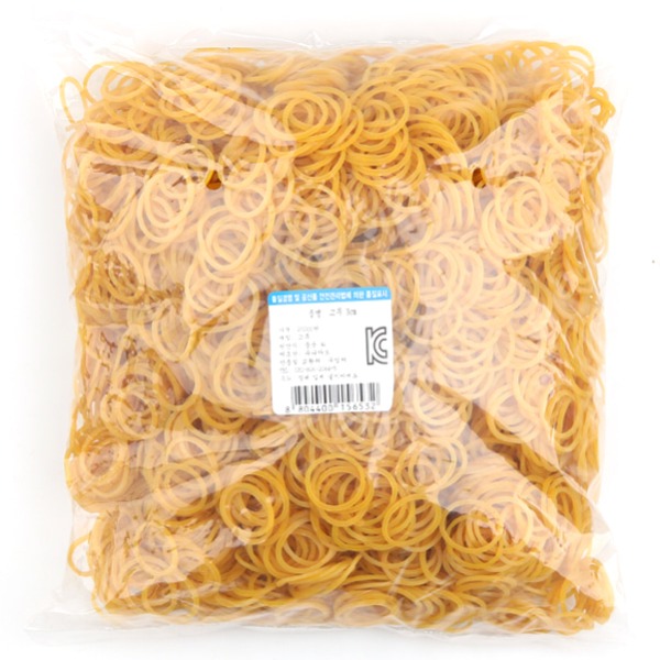 UN 20000 만들기재료 생활용품 고무밴드 7cm 노랑고무줄