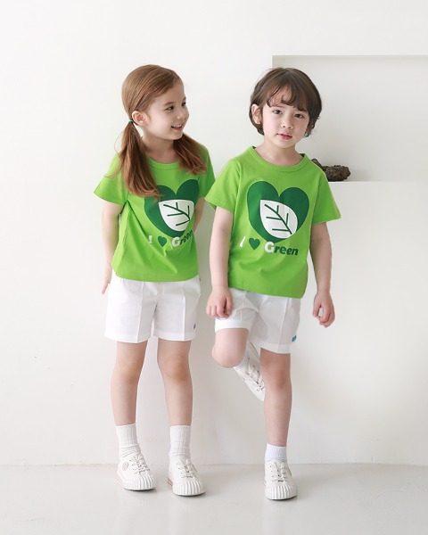 러브그린 티셔츠 세트 어린이집 활동복 원복 어린이날 선물용티