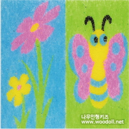 데코샌드 연필꽂이만들기 210 봄 들꽃과 나비 샌드아트